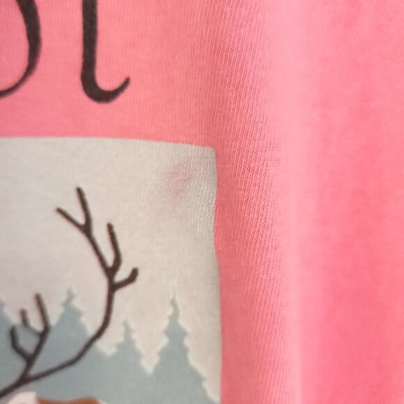 Vtg Coldfoot Alaska Graphic T-Shirt Men's OSFA Pink Heartland Apparel 80s USA - Picture 7 of 11